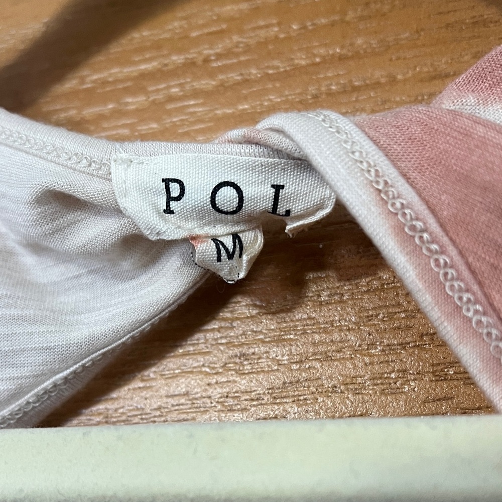 POL Long Sleeve Top - Salmon and Cream - Picture 2 of 7